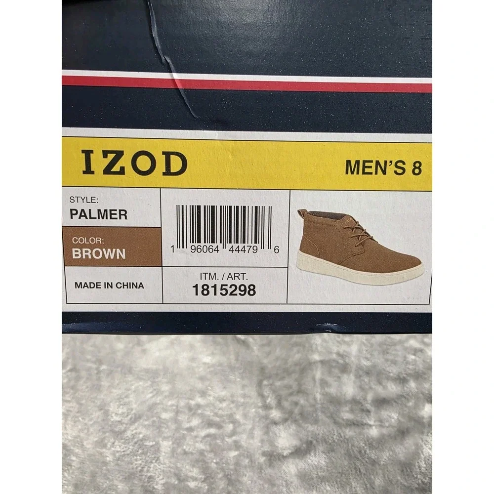 IZOD Men's Size 8 PALMER Chukka Boot BROWN NIB‎
